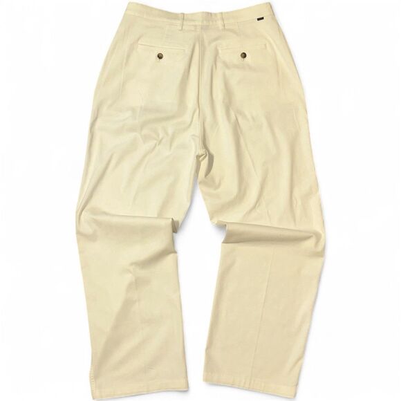 Women's Dockers Khaki Wide Leg High Waist Pants White Size 31 Workwear Casual - Picture 2 of 4